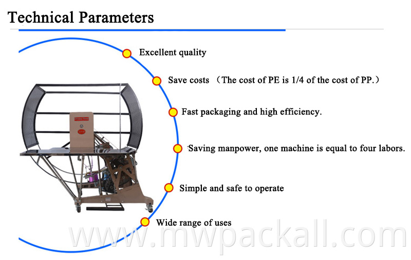 PE semi automatic box making packing belt carton tying bundle strapping machine